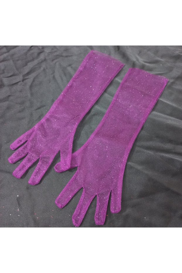 Miva Sparkle Tulle Long Child Gloves