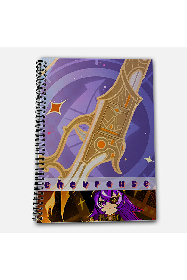 Genshin Impact Chevreuse Unlined A4 School Notebook 72 Sheets Model 3 - 2