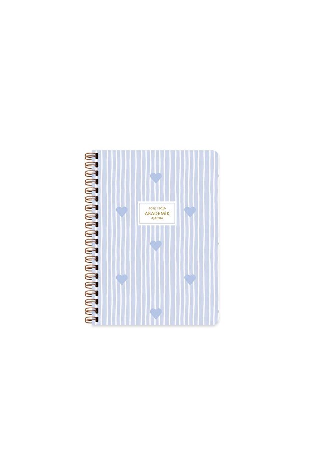 مفكرة أكاديمية حلزونية حادة 16*23 - قلب أزرق