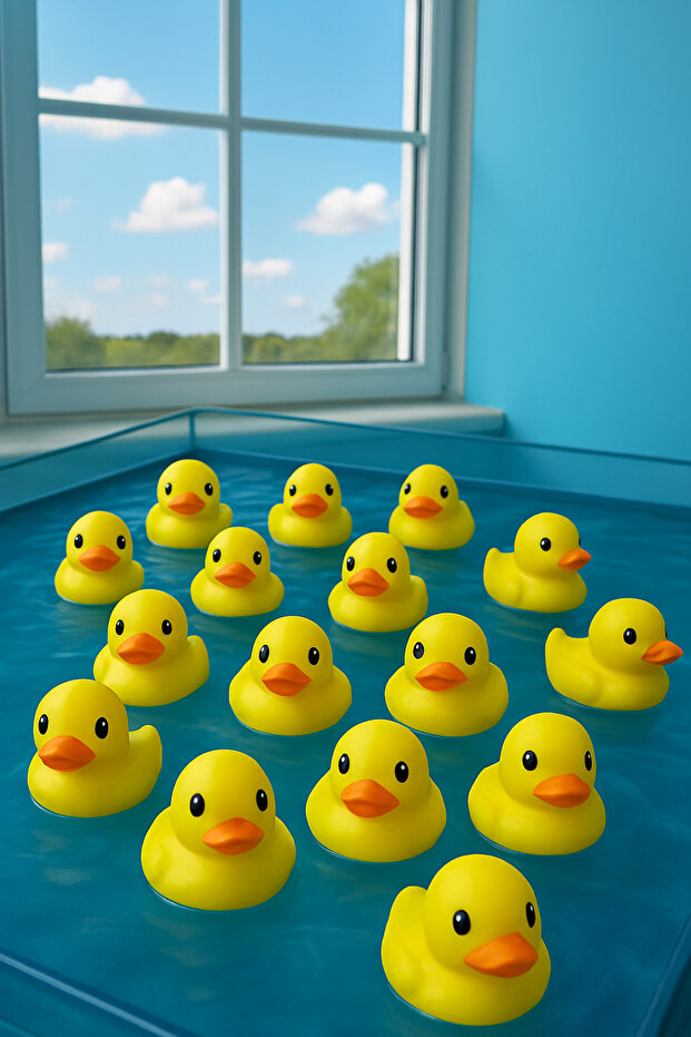 5 Adet Minyatür Ördek ( •̅ɞ•̅ ) Suyun Üstünde Yüzer ( •̅ɞ•̅ ) Akvaryum Dekoru , Fanus Dekoru - 1