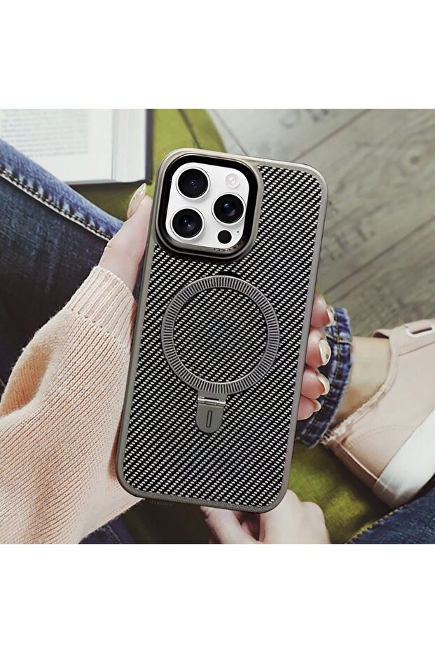 Carrbon Magnetic Mobile Cover For Apple iphone 16 Pro Max