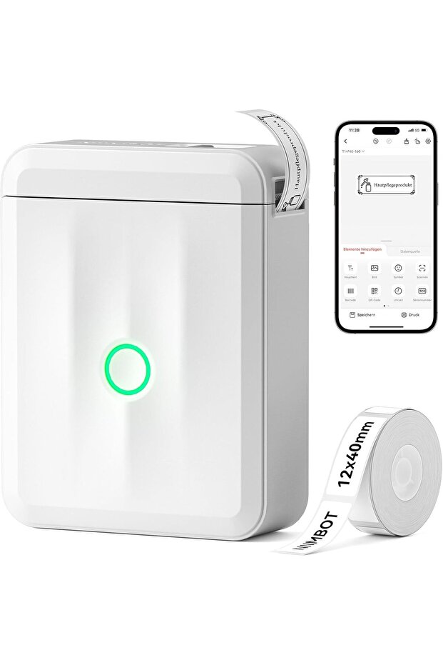 D110_M Upgrade Label Printer, Mini Bluetooth Barcode Printer Device for iOS Android