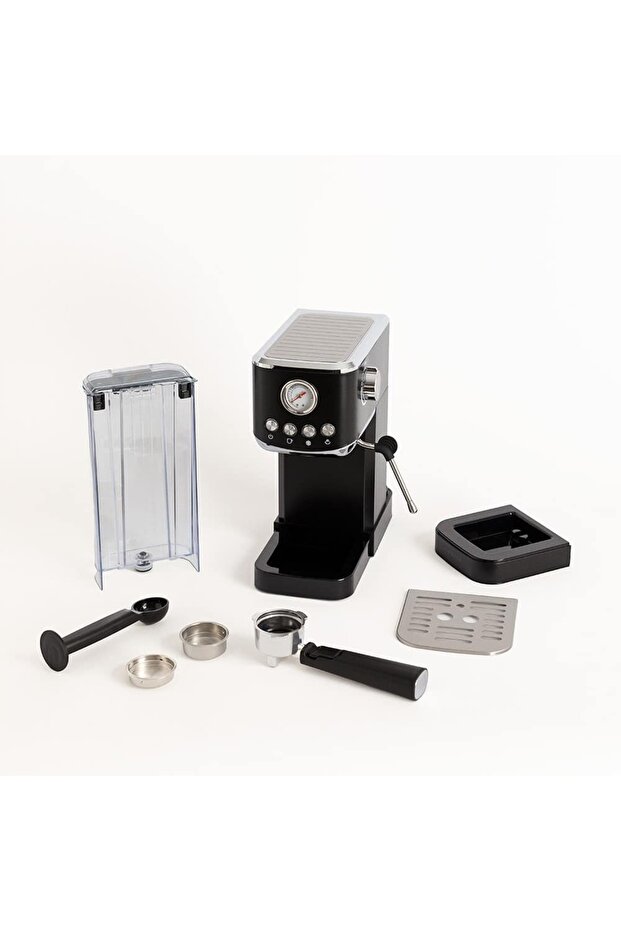 Retro semi-automatic espresso machine, CREATE, Thera Classic Compact, black - 6