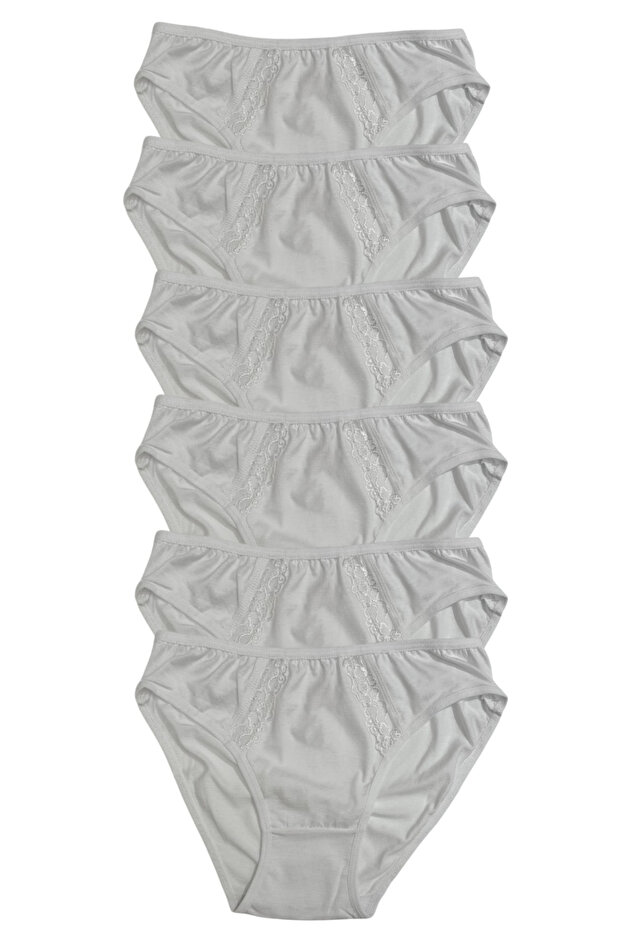 Women's 6-Piece Cotton White Modal Lace Panties Set 2174