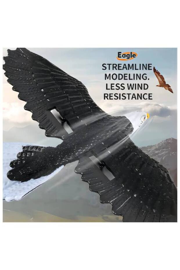 RC Eagle Plane Remote Control Flying Toy for Kids, Realistic Bird Design, Easy to Fly for Beginners - 3