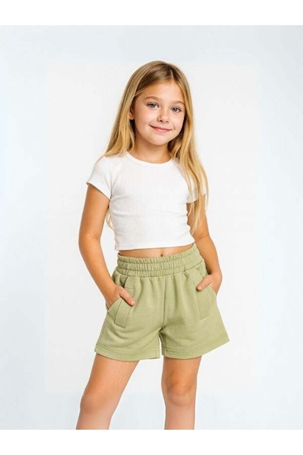 Girl's Cotton Pocket Shorts