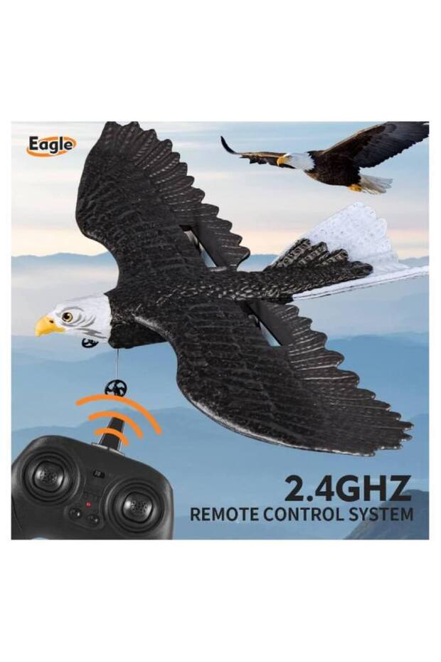 RC Eagle Plane Remote Control Flying Toy for Kids, Realistic Bird Design, Easy to Fly for Beginners - 5