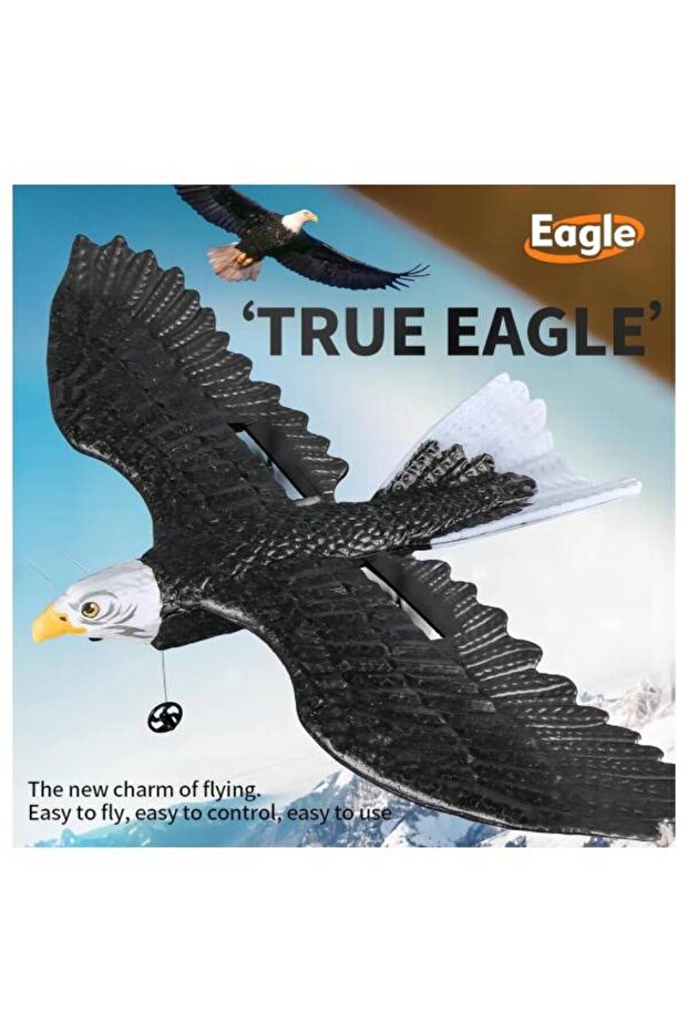 RC Eagle Plane Remote Control Flying Toy for Kids, Realistic Bird Design, Easy to Fly for Beginners - 6
