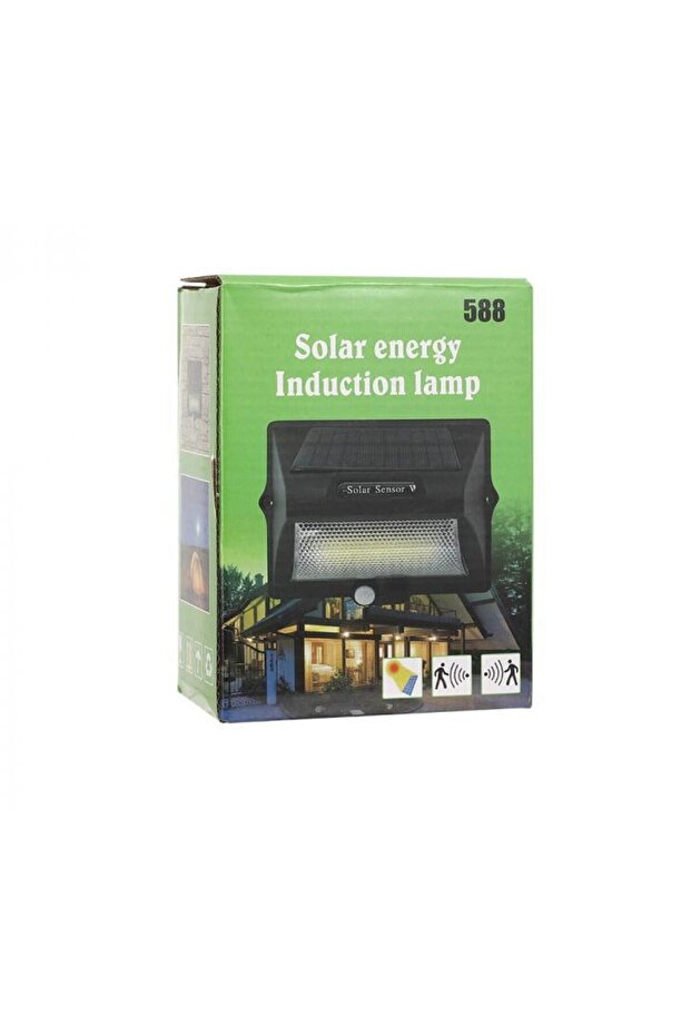 Solar Induction Led Lamp, Motion Sensor, Black - 3