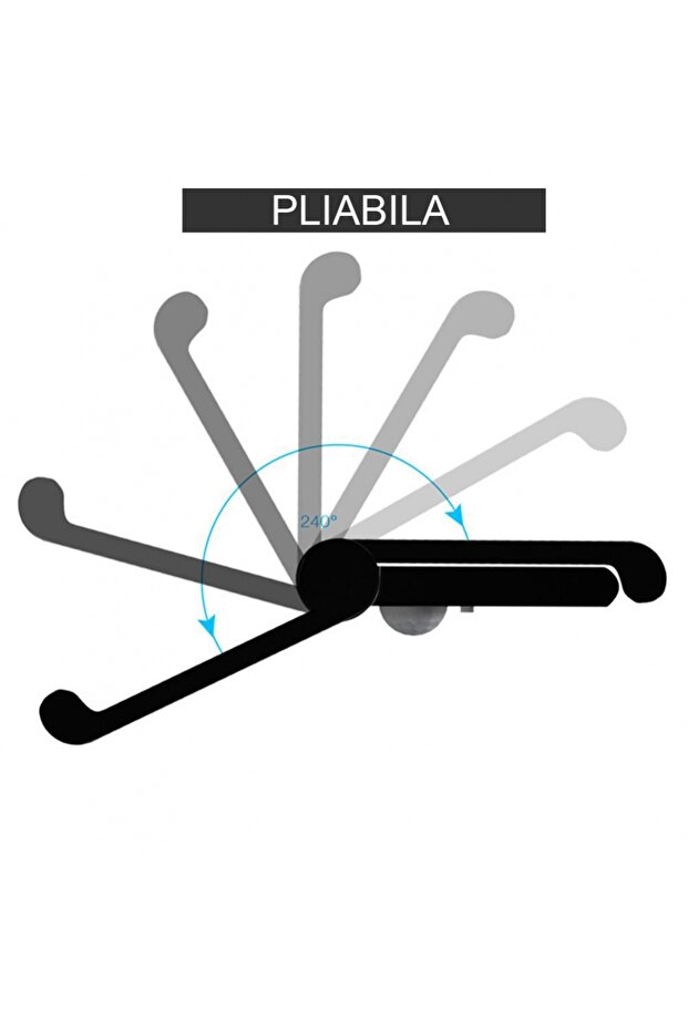 Foldable Solar Projector With Motion Sensor Technology, Black - 3