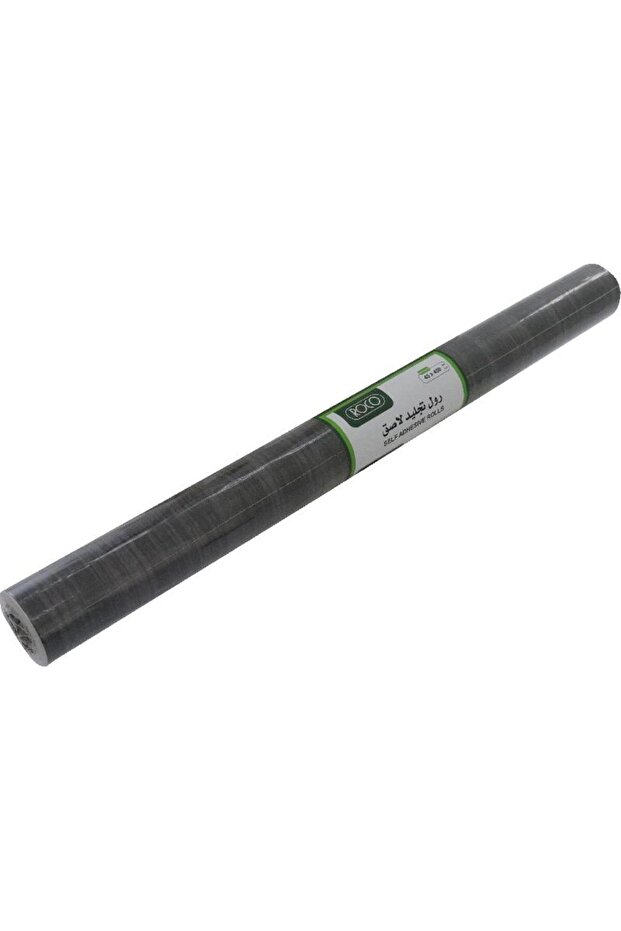 غطاء رول لاصق، بنقشة خشبية، أسود/رمادي، 5.00 ياردة (4.57 متر) × 45.00 سم (17.72 بوصة)