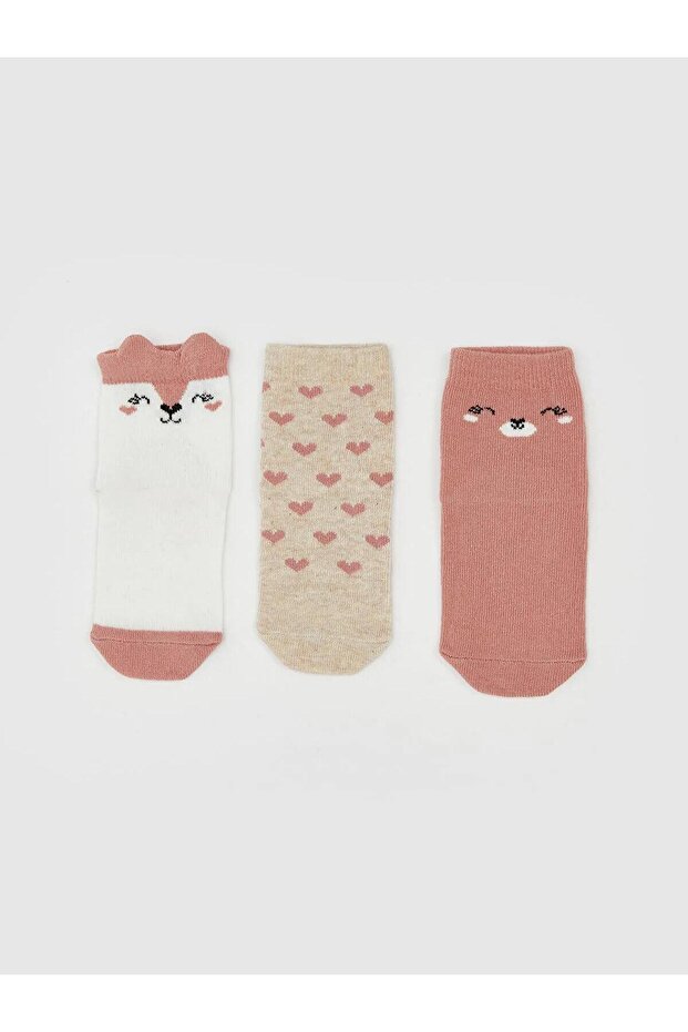 Lcw Eco Printed Baby Girl Socks 3-Pack (W5)