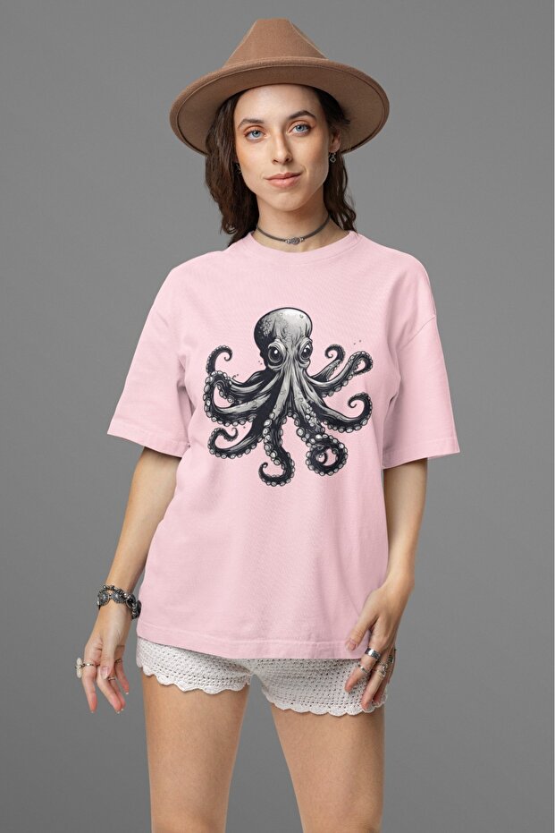 Men/Women Eight Foot Transfer Printed Round Neck Short Sleeve T-Shirt