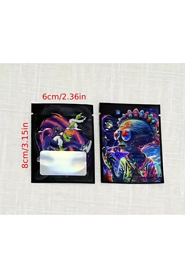 Çıtçıtlı poşet 100 adet 6×8 cm - 2