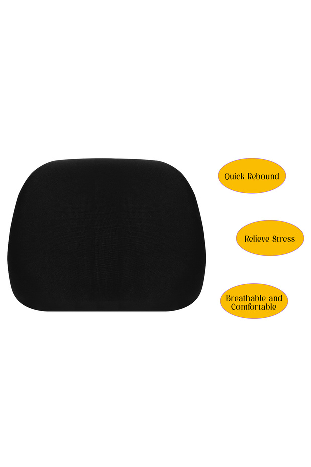 Plus MPC-001 Memory Foam Headrest Pad Universal Fit, Adjustable Strap Black - 6