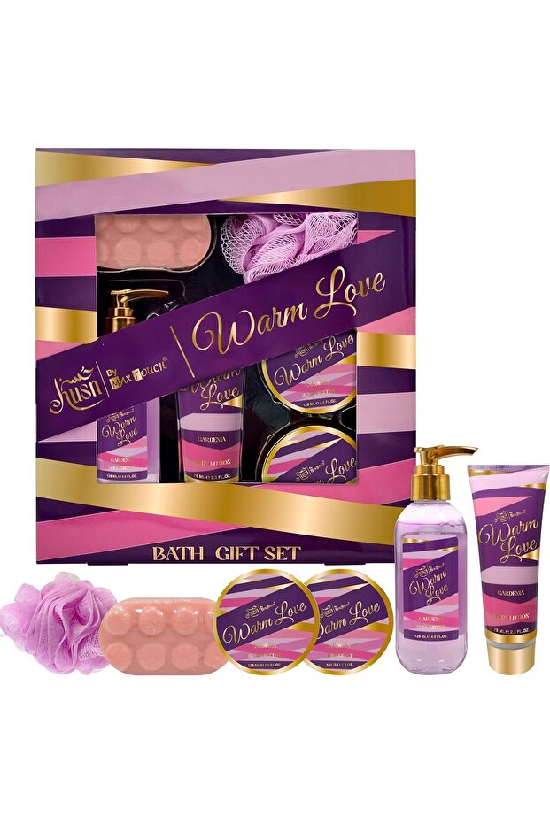 Warm Love Bath Gift Set, 6 Pieces - Gardenia Elegance