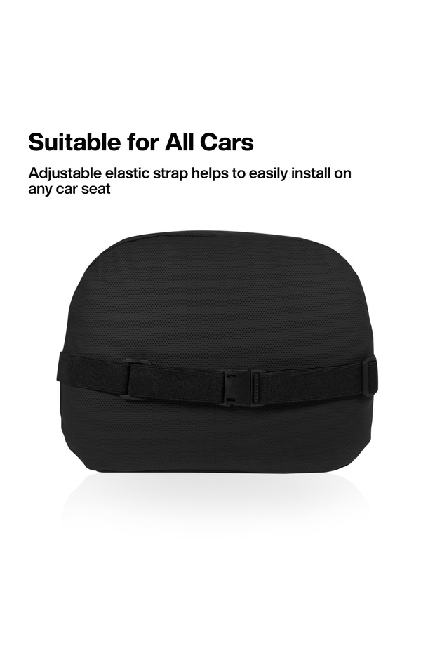 Plus MPC-001 Memory Foam Headrest Pad Universal Fit, Adjustable Strap Black - 4