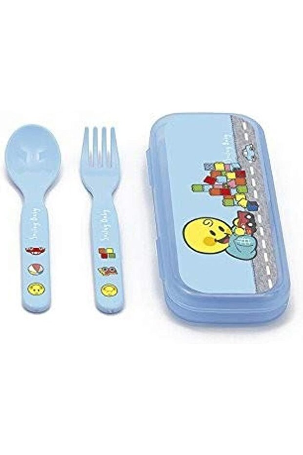 Designs Smiley Baby Children's Cutlery Set Blue