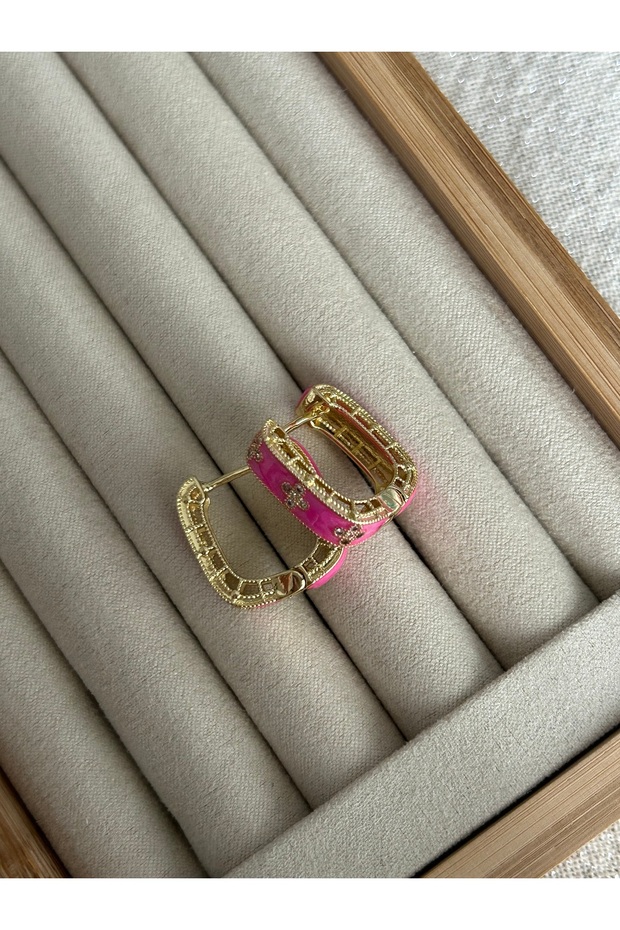 أقراط منقوشة برسيم مينا وردي - 3