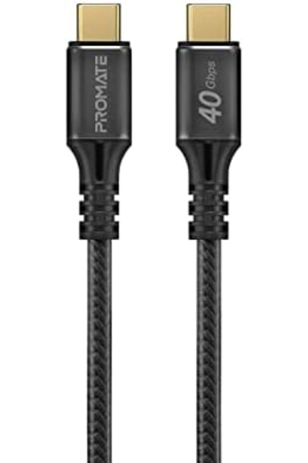 كابل USB-C، شحن فائق السرعة 240 واط، كابل Thunderbolt 3 مع دعم شاشة 8K، مضفر من النايلون