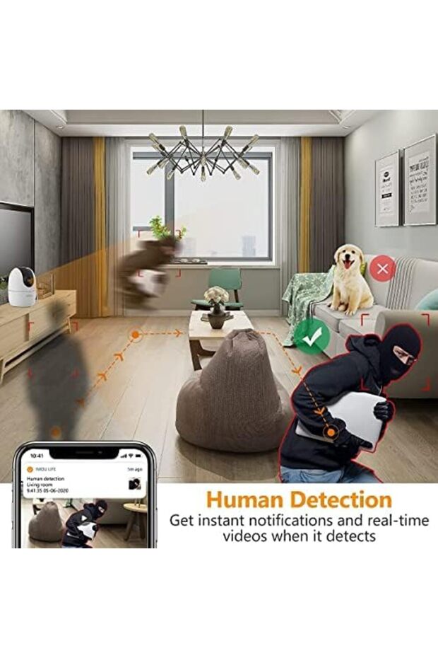 Ranger 2-D, 360° Coverage, AI Human Detection, Privacy Mode, Human Detection, 1080P, Built-in - 7