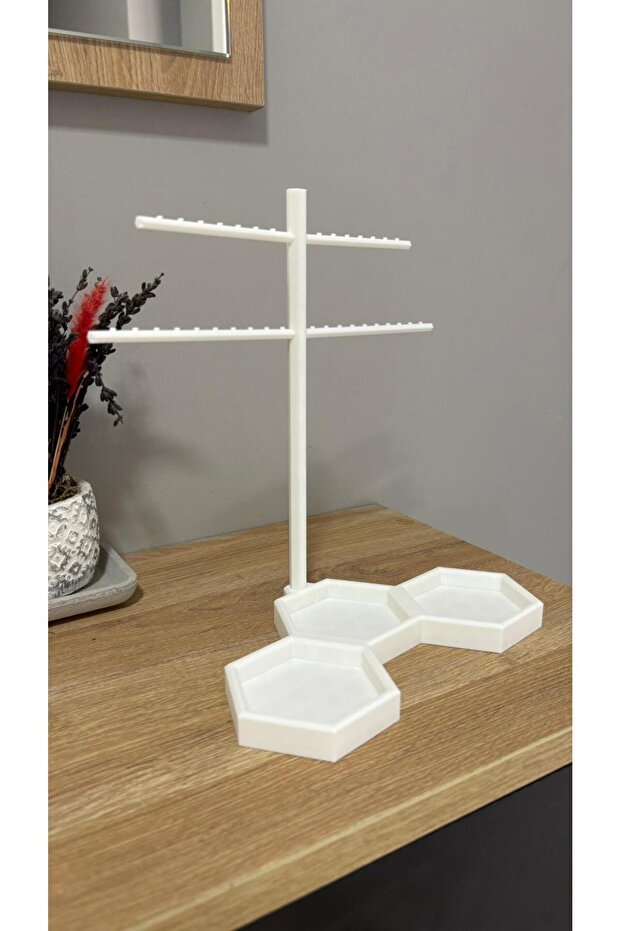 Earrings - Accessory Stand White - 4