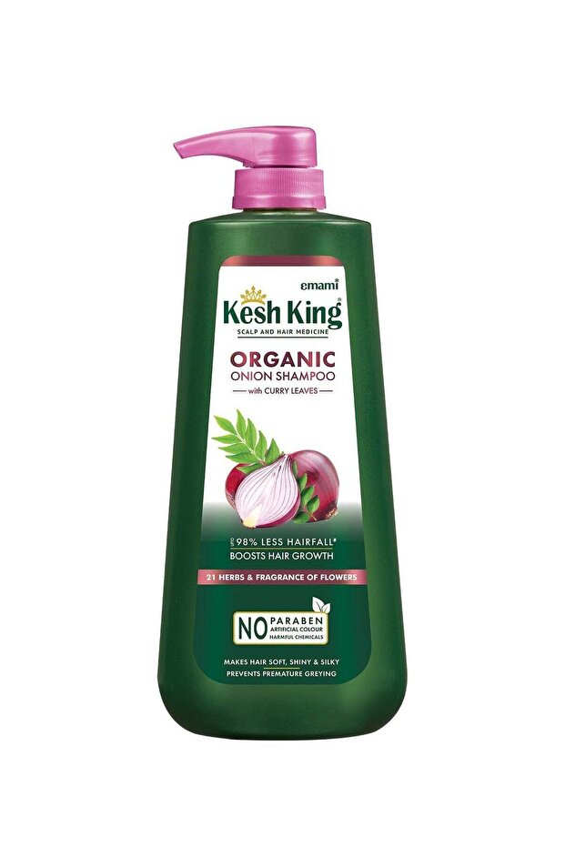 Organic Onion Shampoo With Curry Leaves Reduces Hair Fall Upto 98%, Boosts Hair Growth & K