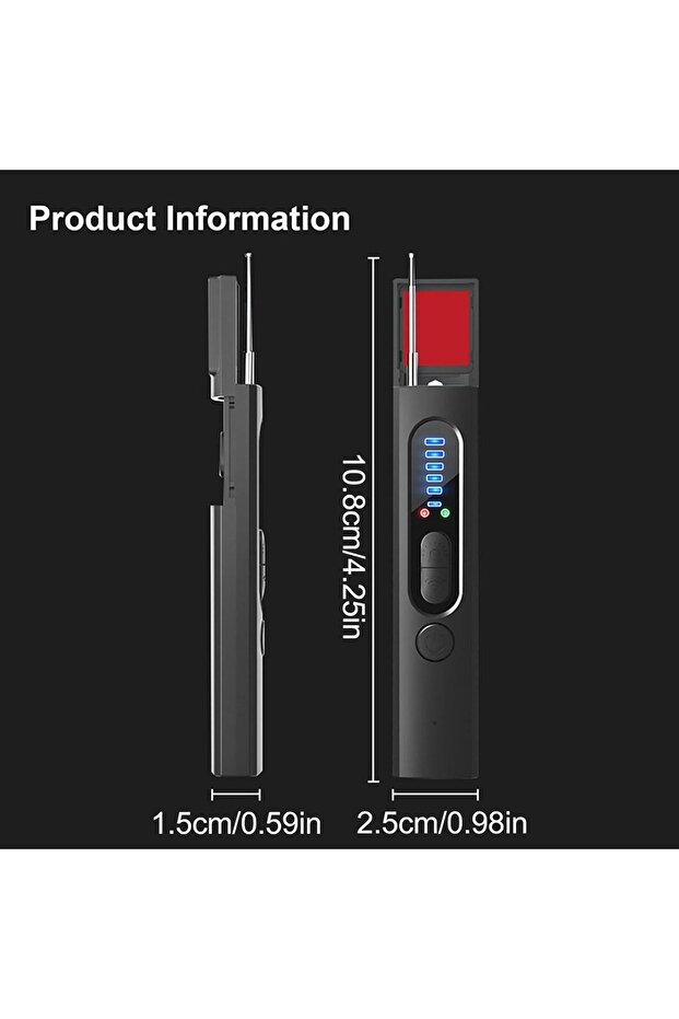 Mini Camera Detector 4-in-1 Privacy Protector – Detects Hidden Cameras, GPS Trackers, RF Si - 4