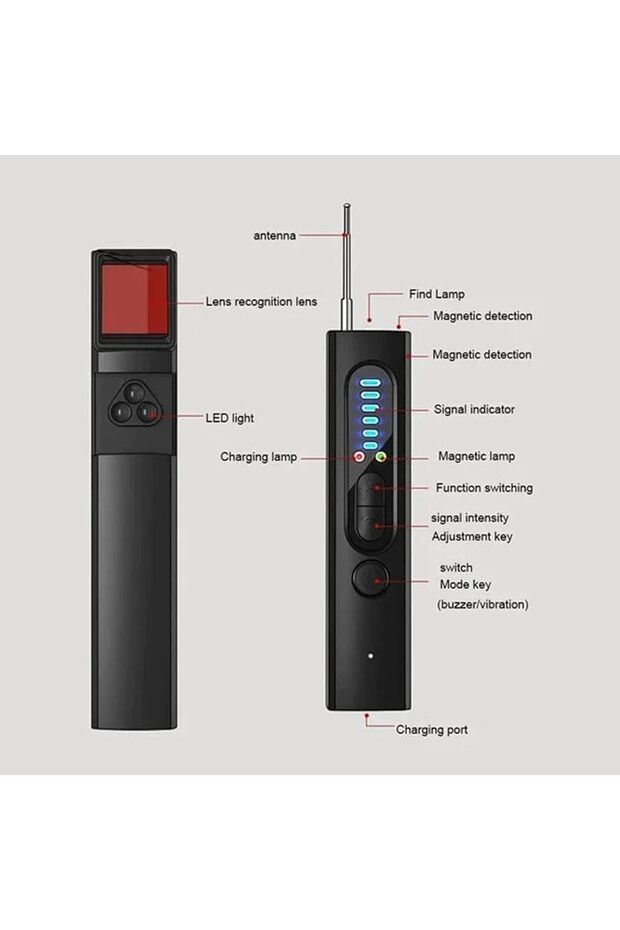 Mini Camera Detector 4-in-1 Privacy Protector – Detects Hidden Cameras, GPS Trackers, RF Si - 8