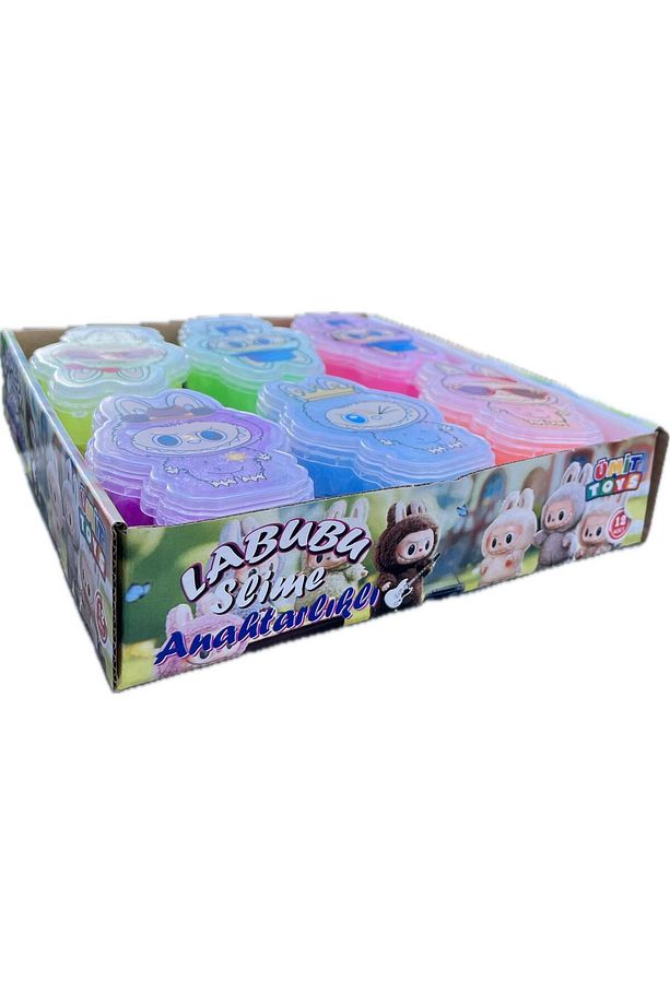 Labubu Hazır Slime Ele Yapışmaz 3 Adet Labubu Slaym Renkli, Yapışmaz, Eğlenceli Slime oyunu hamuru - 1