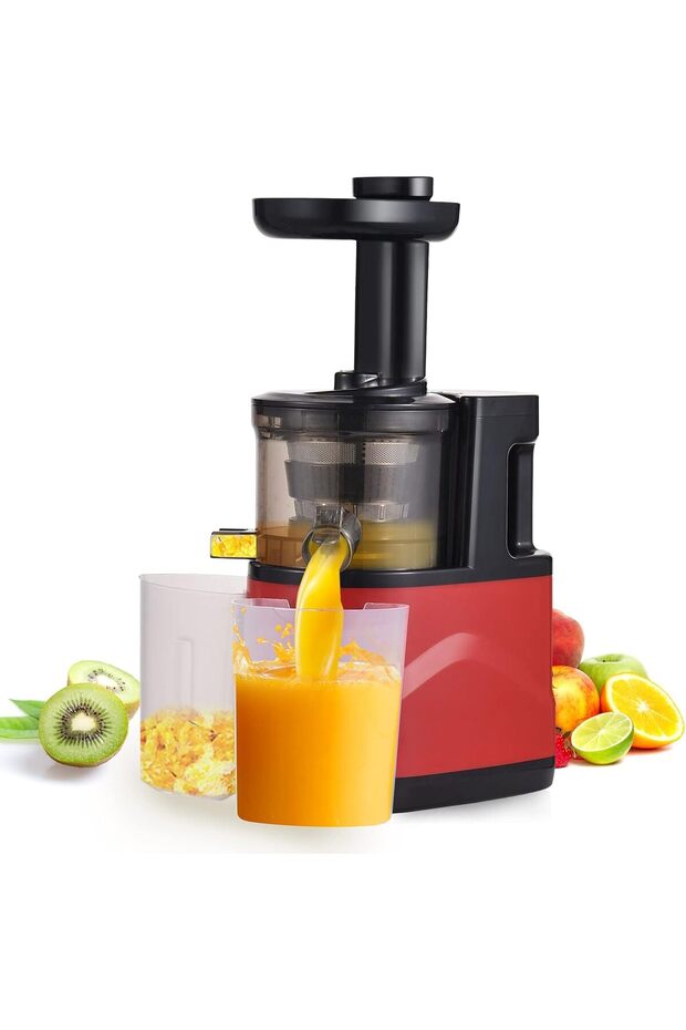 Slow Masticating Juicer, Cold Press Juicer Machines with Quiet Motor, 2-Speed Modes, High Jui