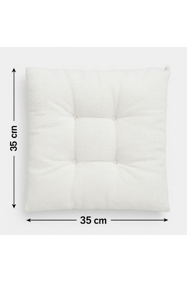 4 Adet Tay Tüyü Lüks Pofidik Özel Dikişli Sandalye Minderi 35 cm - 4