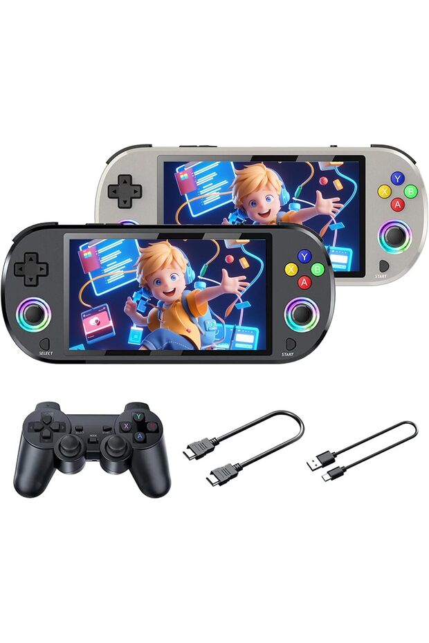 Handheld Game Console 5 Inch Display, Retro Mini Gaming Console with Gamepad, 11000+ Games, 6 - 1