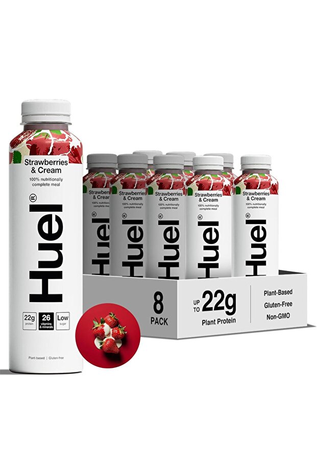 , Protein Milkshake 500ML, Strawberries & Cream, Pack of 8