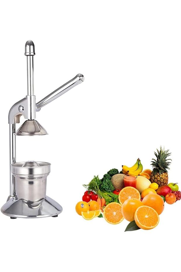 Manual Citrus Juicer Stainless Steel Hand Press | Commercial Heavy-Duty Fruit Juice Extractor