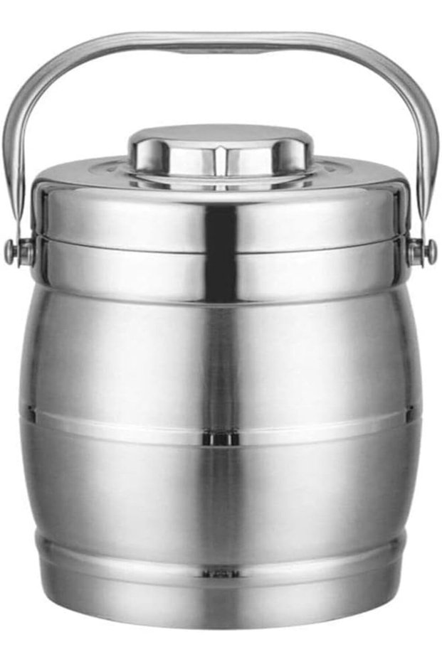 Insulated Stainless Steel Vacuum Lunch Box – 2-Tier Leakproof Thermal Food Container for Ho