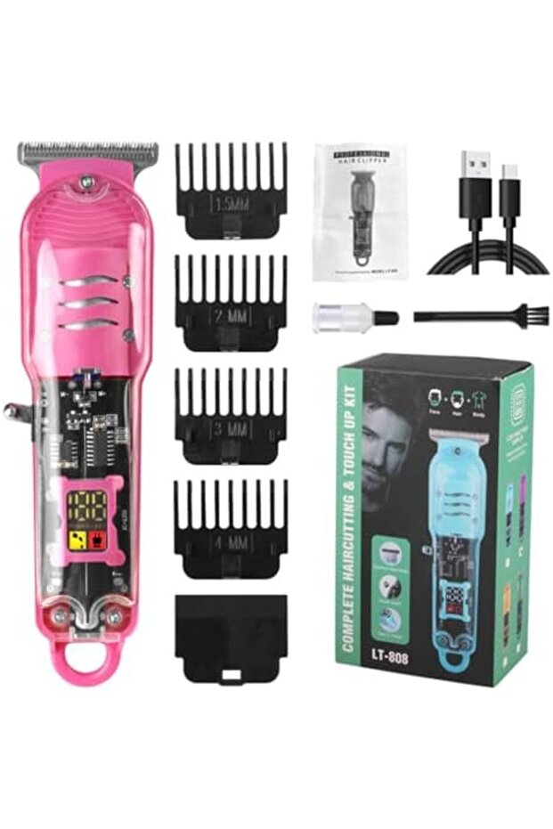 Electric Hair Clippers for Men - Professional Cordless & Corded Hair Trimmer, Rechargeable Be