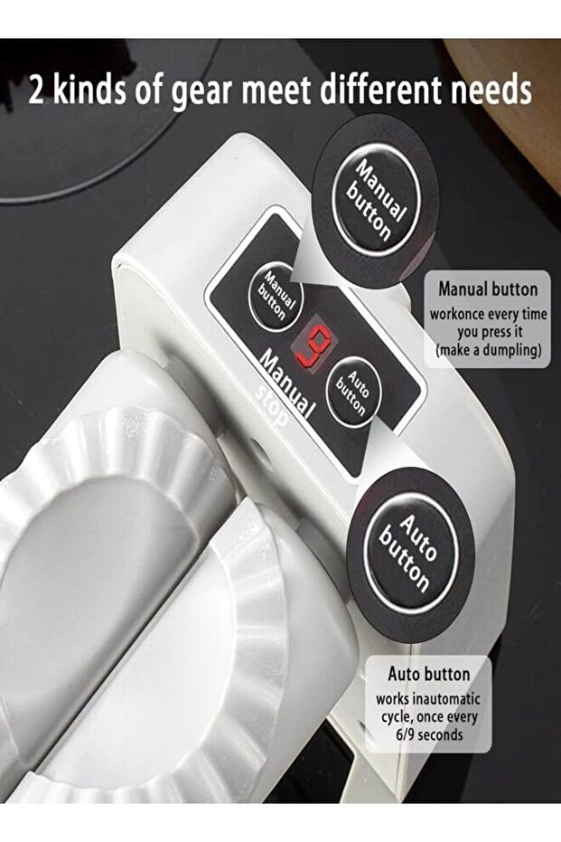 Electric Dumpling Machine, Automatic Kitchen Mold with 2 Gear Modes - 4