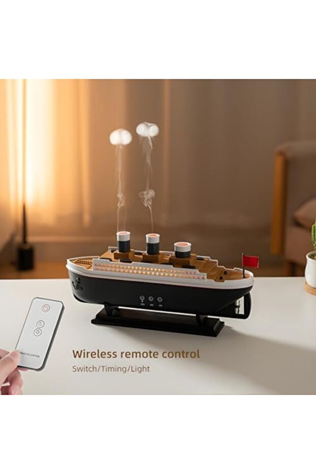 Titanic Humidifier 250ml Essential Oil Diffuser, Simulation Steamship Aromatherapy Diffuser w - 7