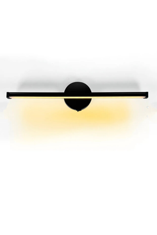 Modern Kablosuz Tak Çalıştır Ledli Pilli Aplik Banyo Tablo Ayna Siyah Pil Dahildir - 2