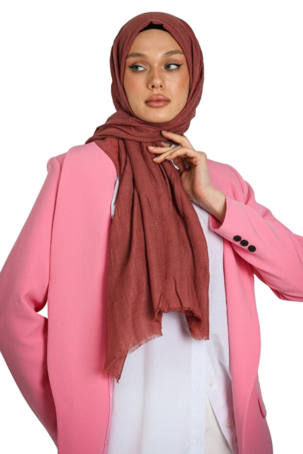 Bamboo Cashmere Shawl - Coral