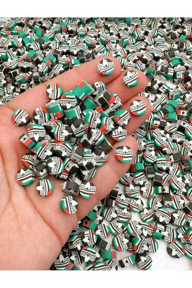 خرز فيمو بتصميم فلسطيني 100 قطعة