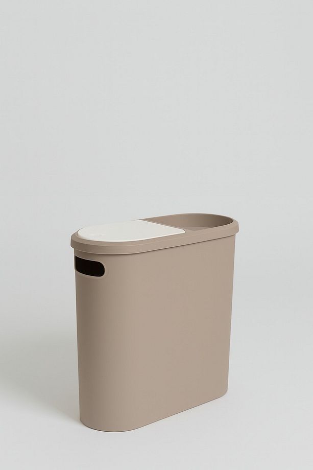 10 Litre Modern Tasarım Çöp Kovası – Banyo, Ofis, Mutfak İçin Hijyenik & Pratik Atık Kutusu, Gri - 6