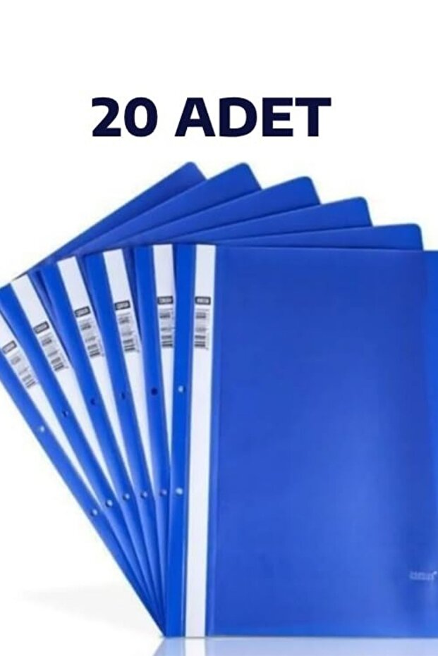 20 Adet A4 Mavi Telli Dosya Ekonomik Kaliteli - 1