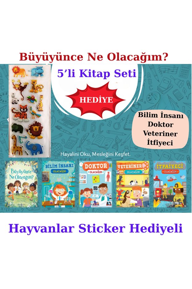5-Pack Meslekler Serisi | Büyüyünce Ne Olacağım? – Sticker Gift