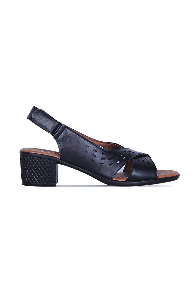 Fl1 Black 5cm Women's Heeled Sandals