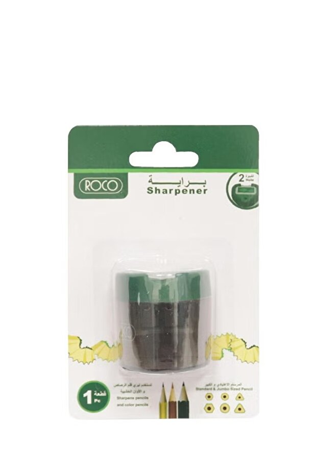 2-Hole Pocket Sharpener – Black, Compact & Versatile - 1