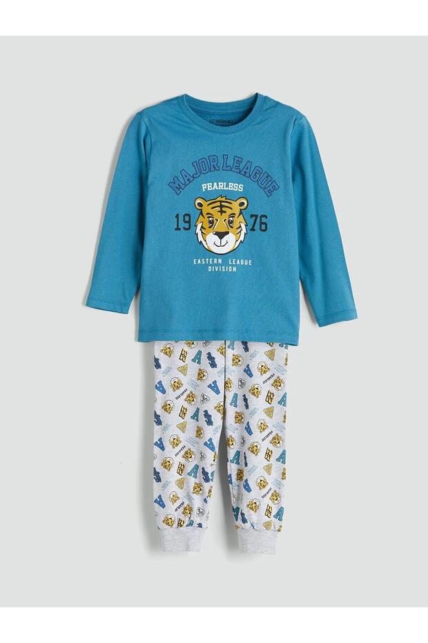 Lcw Kids Printed Combed Cotton Boys Pajamas Suit (W5)