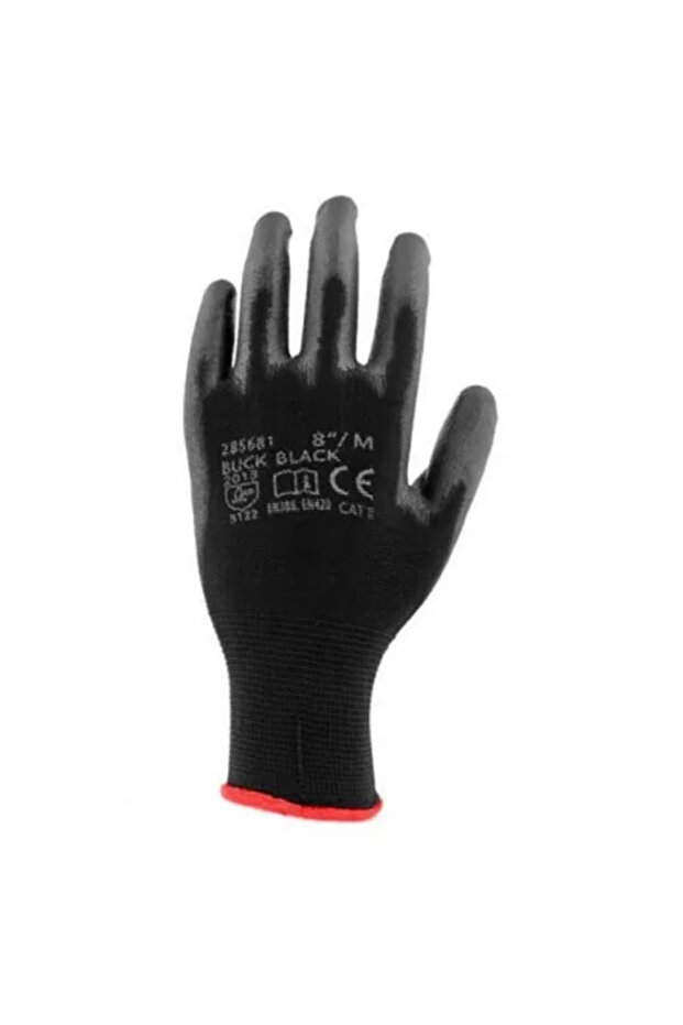 Work Gloves, Richmann, Polyurethane, Size XL, Black - 1