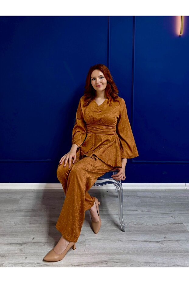 BÜZGÜ DETAYLI BLUZ - 1